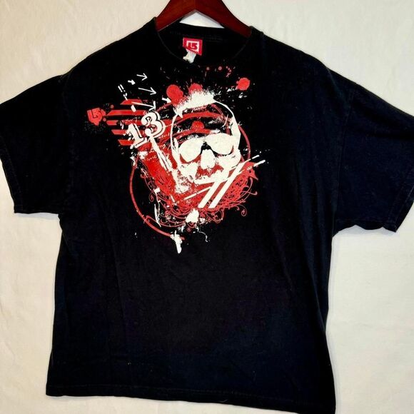 Vintage Burton Black Skull Graphic Tee Shirt Sz.‎ L - Picture 1 of 8
